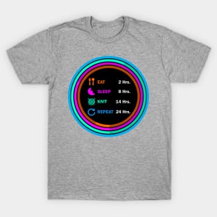 Eat sleep knit repeat t shirt. T-Shirt